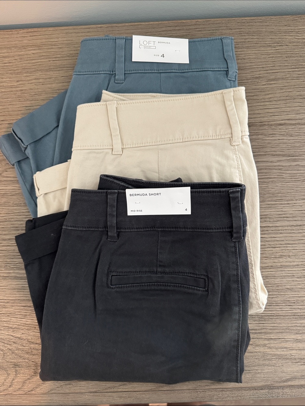 NWT LOFT  Bermuda Shorts - Set of 3